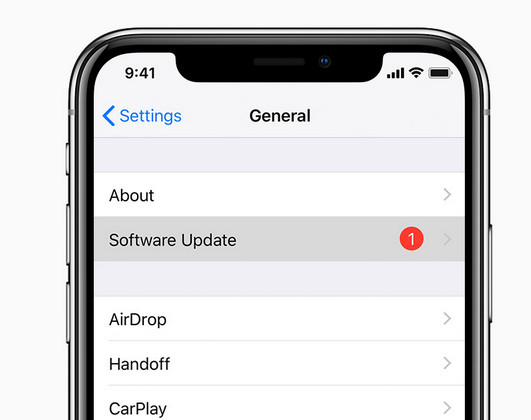 更新についてはiPhoneを確認してください