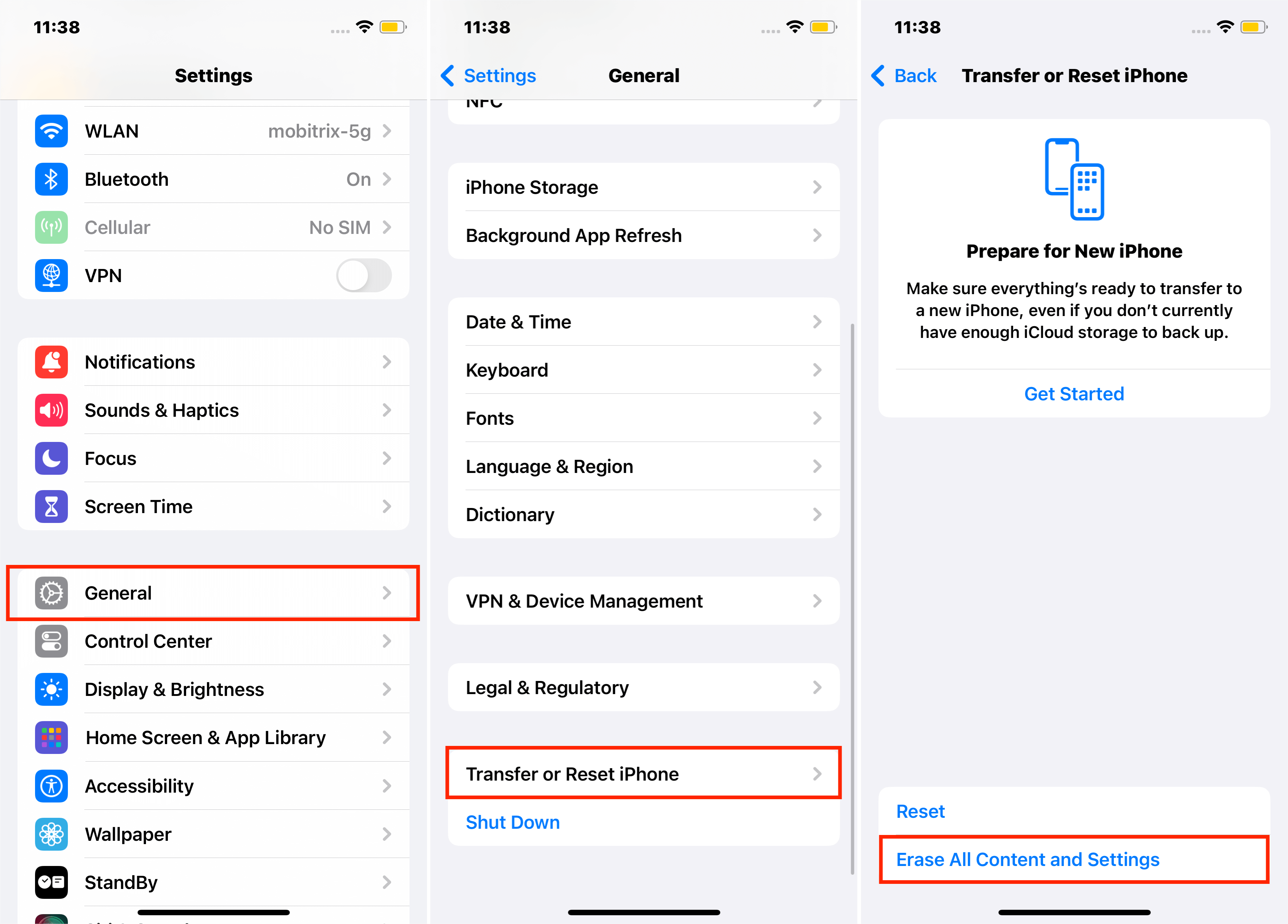 工場出荷時の設定を介してiPhoneをリセットします