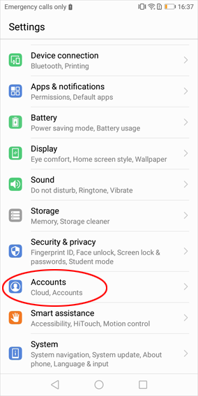 Androidの連絡先をGmailに移動します