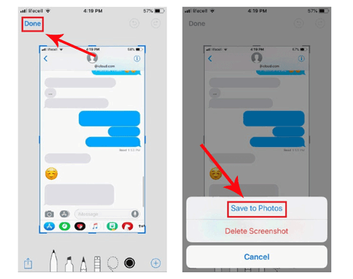 スクリーンショットを撮影してiPhoneからテキストメッセージを印刷します