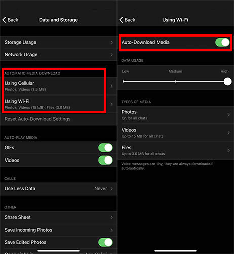 iPhoneのTelegramで自動ダウンロードを停止する方法
