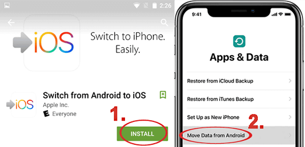 Androidからデータを移動します