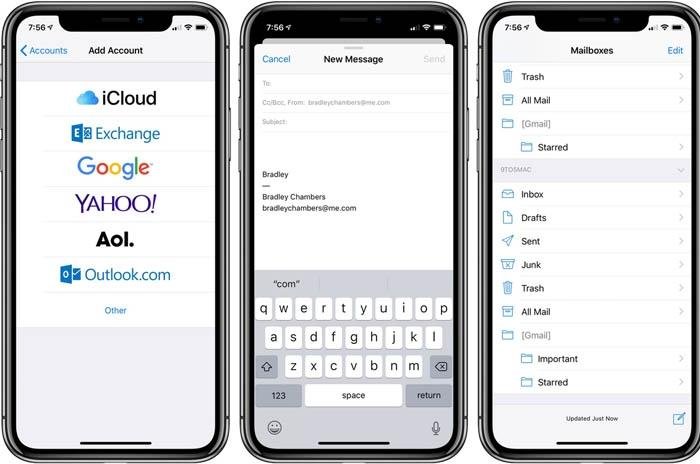 電子メールでiPhoneからPCワイヤレスに転送します