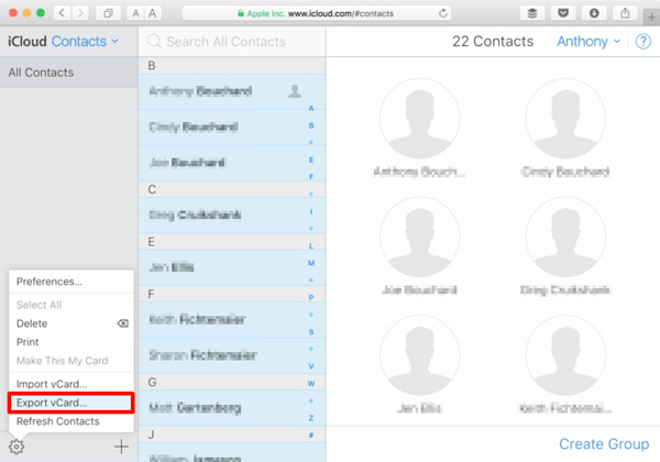 iCloudを使用してコンピューターなしでiPhoneからAndroidに連絡先を転送する方法