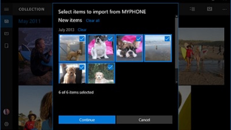 写真アプリを介してAndroidからPCに写真を転送します