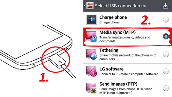 USBケーブルを使用してLG電話からコンピューターに写真を転送する方法