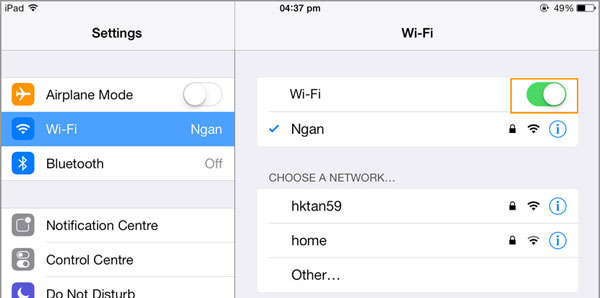 iPhoneが同じWiFiネットワーク内にあることを確認してください