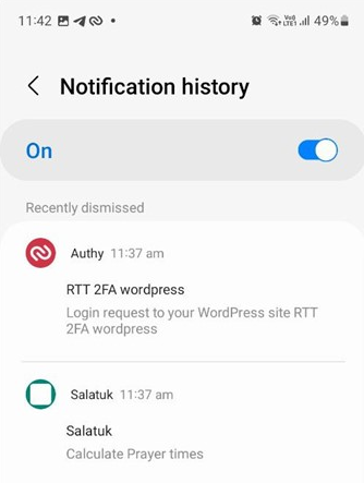 通知履歴をオフにして、Samsungバッテリーの排水を速く修正する