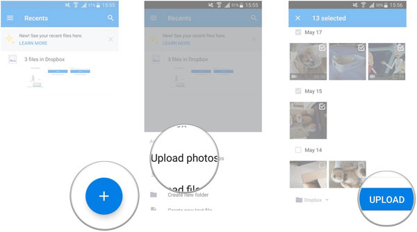 Dropboxを使用してAndroidの写真をバックアップします
