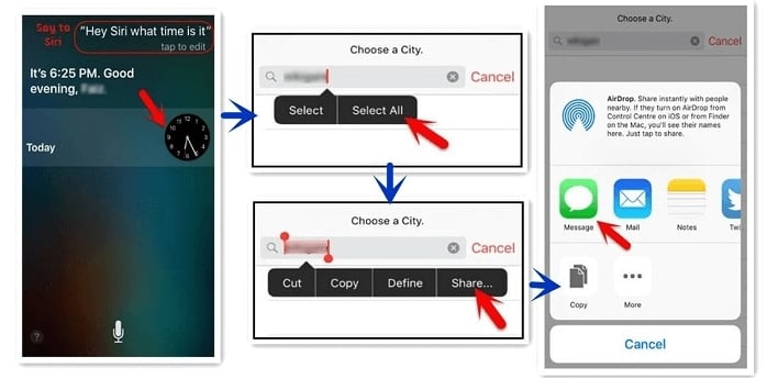  Siriを使用してメッセージを開きます