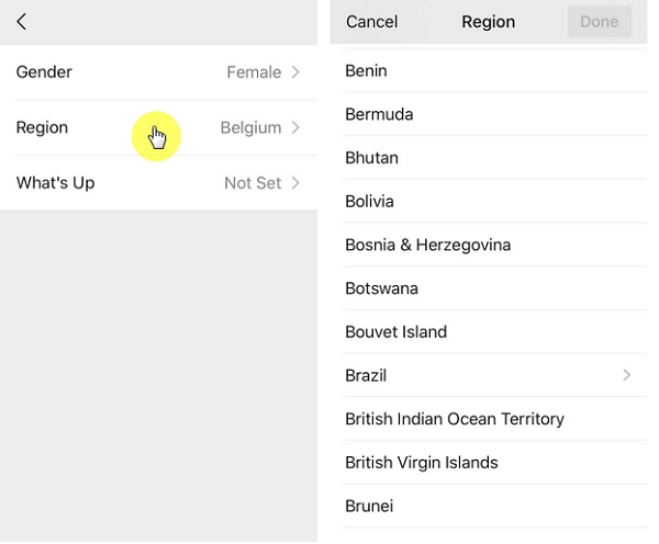 偽のwechatロケーションWechat Region