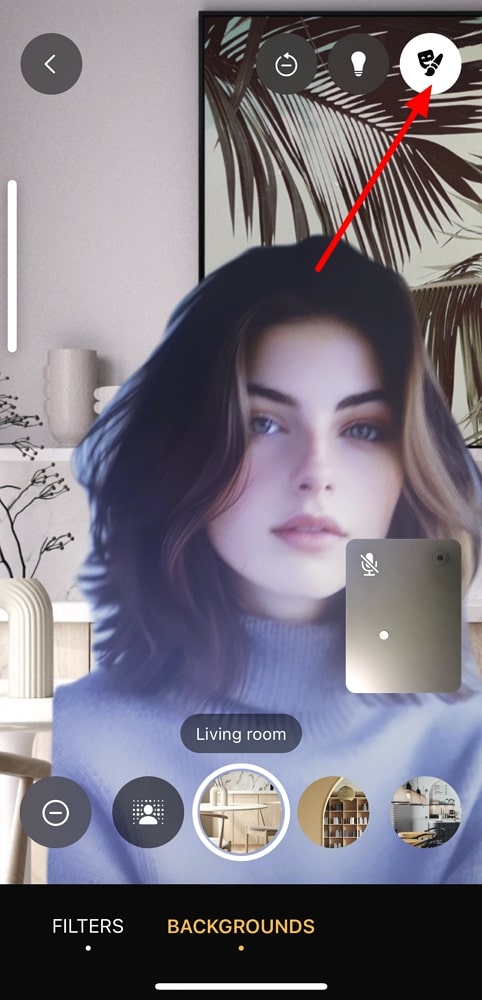 iPhoneでマスクアイコンを見つけます