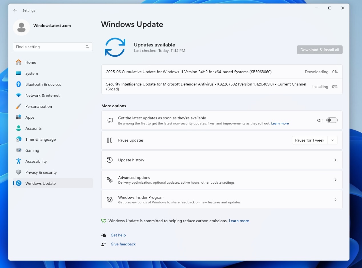 2025-06 X64ベースのシステム用Windows11バージョン24H2の累積更新（KB5063060）