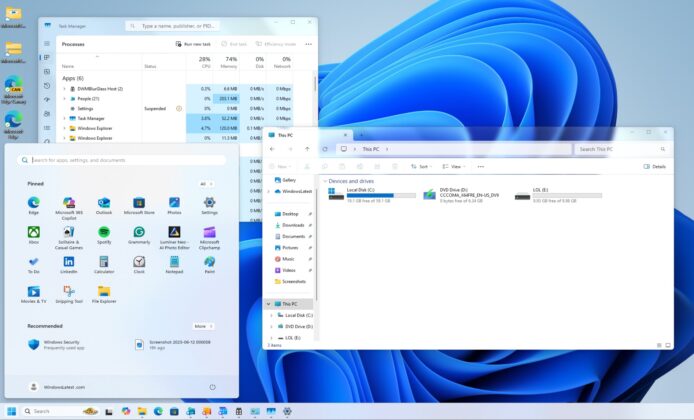 Windows 11液体ガラス