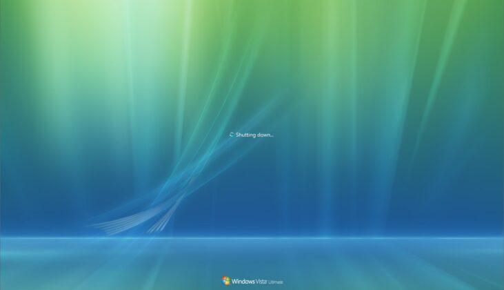 Windows Vistaがシャットダウンします