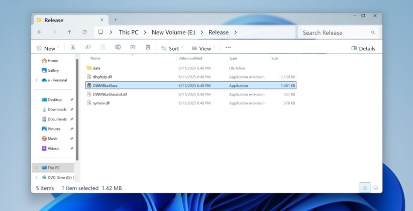 Aero Glass EffectライトモードWindows 11